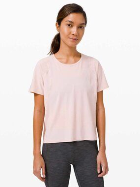 Lululemon Outrun the Heat Short Sleeve in Porcelain Pink